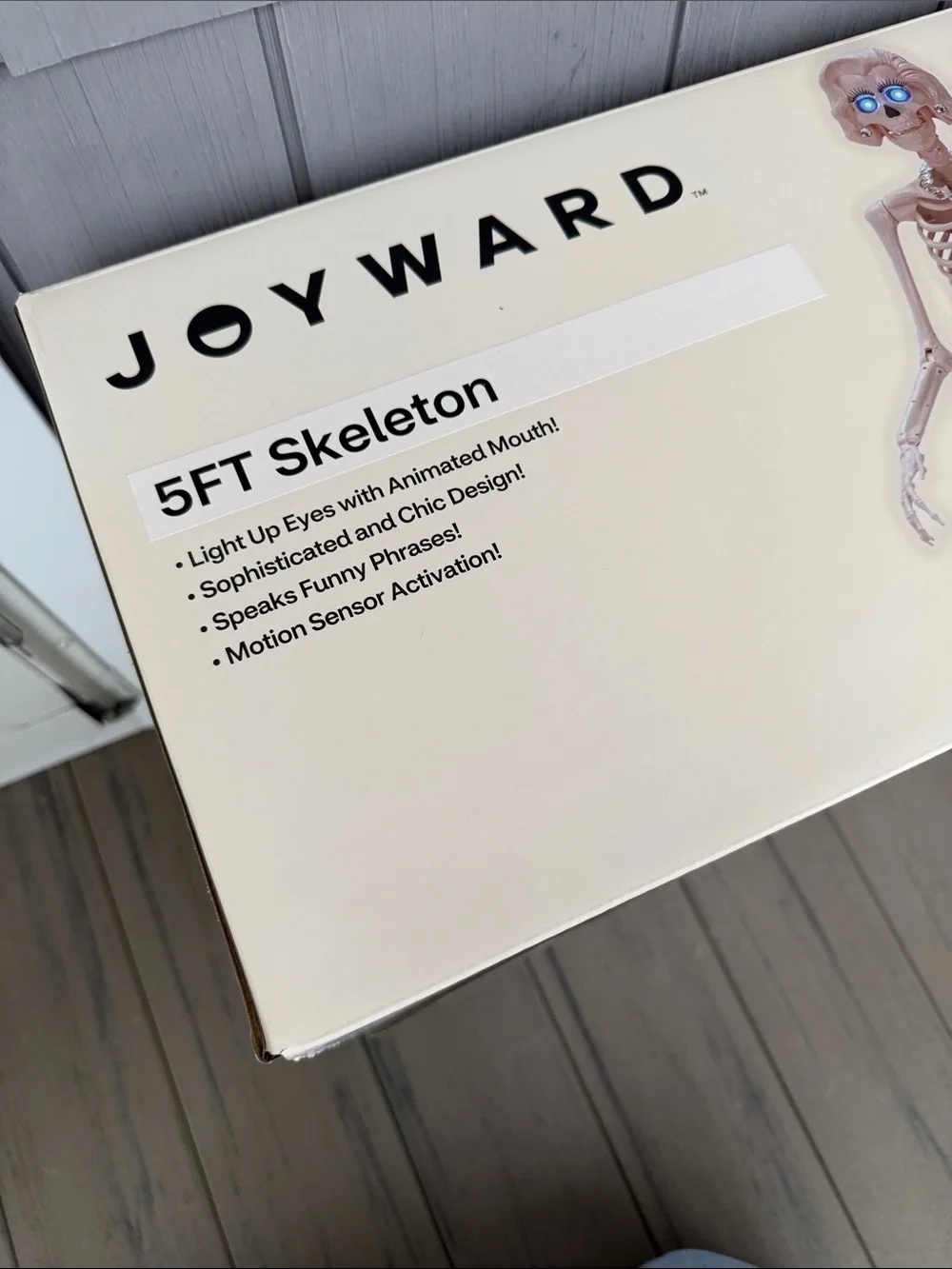 JOYWARD Pink Light-Up Animated Skeleton Holiday Decoration
